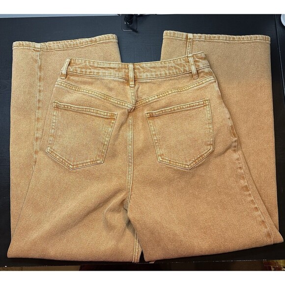 Free People Cropped High Rise Jeans Wide Leg Burnt Orange Women’s Sz 26 - Picture 1 of 7